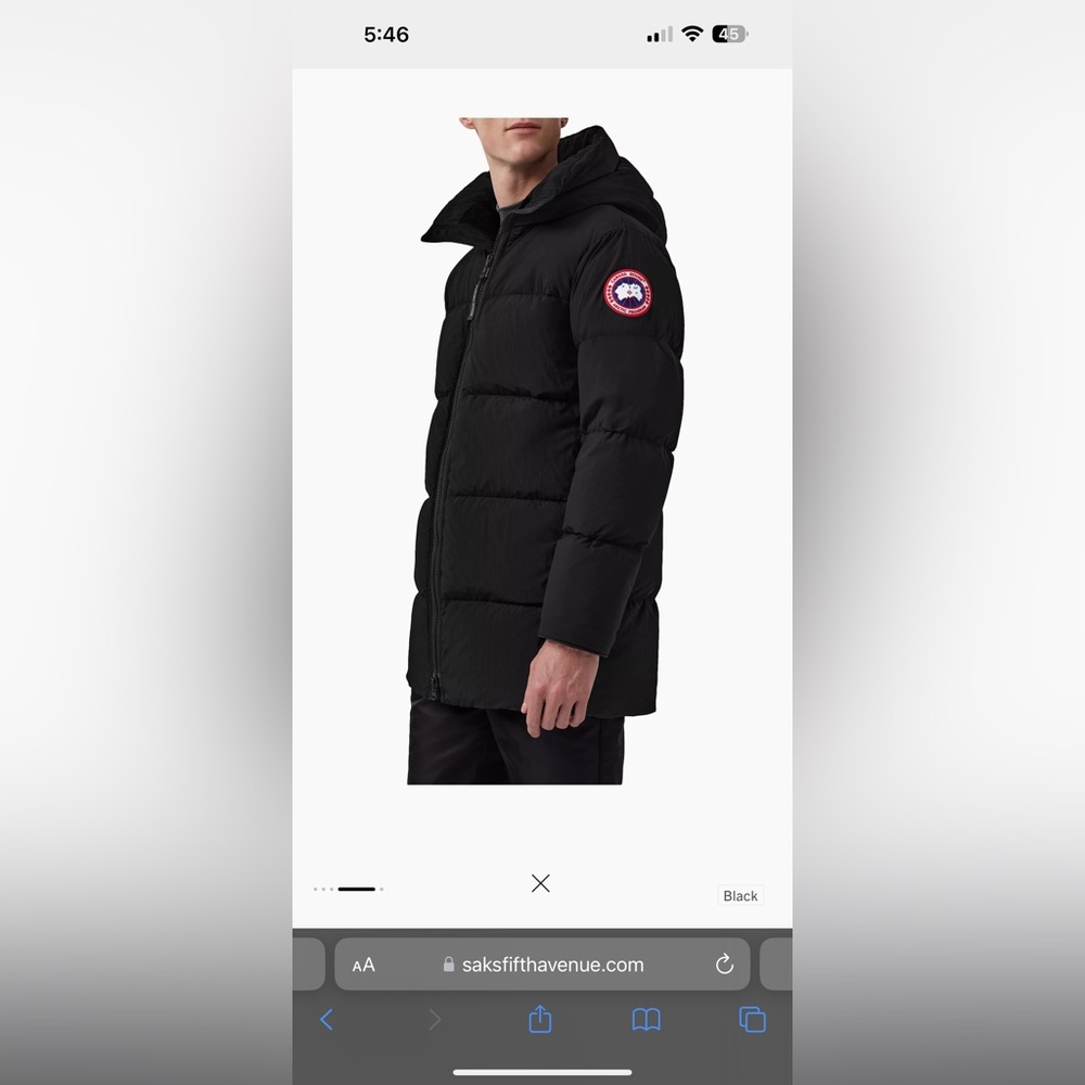 Canada Goose Black Men's Parka Jacket